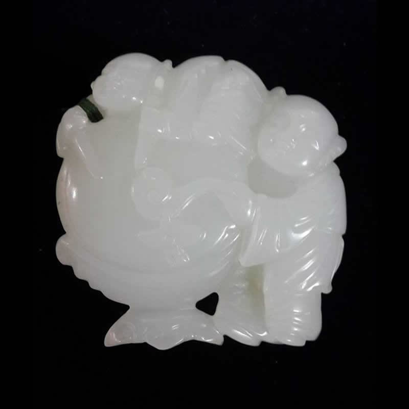 收購和闐白玉掛件