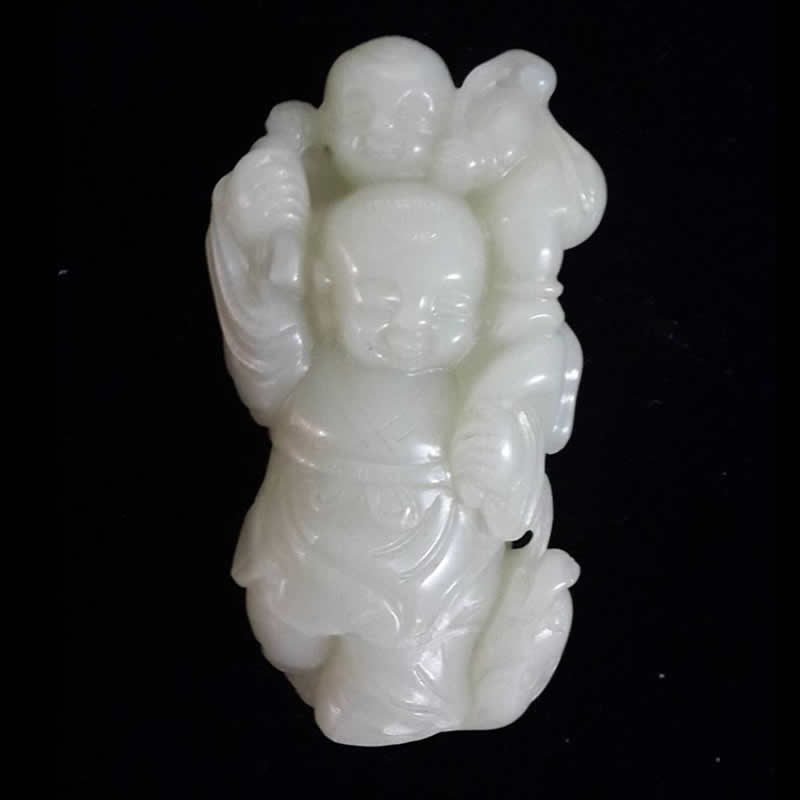 收購和闐白玉掛件