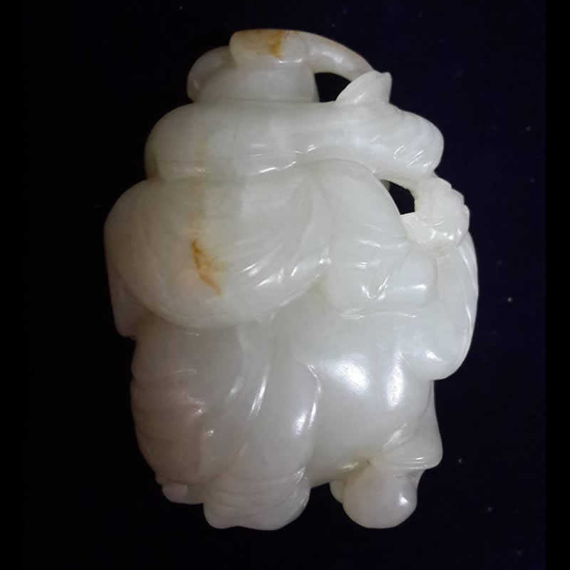收購和闐白玉掛件