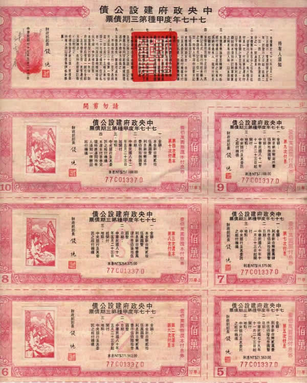 收購歷史文獻-債券